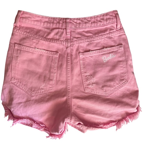 Show Me Your Mumu x Barbie Raleigh Roll Up Shorts – Size 28 Pink - Picture 8 of 9